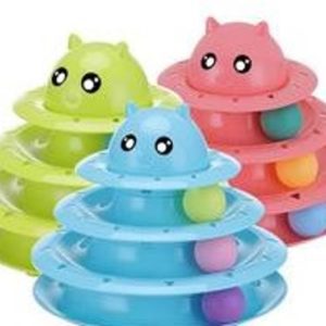 Juguete Gato Torre Bolas 3 Pisos 24cm KT07