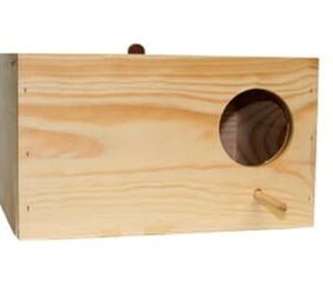 NIDO COTORRAS MADERA HORIZONTAL