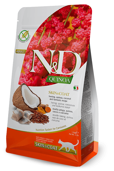 N&D CAT QUINOA SKIN & COAT ARENQUE COCO ADULT 1,5KG