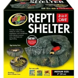 ZOOMED Repti Shelter™ 3 in 1 Cave MEDIUM 20CM
