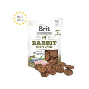 BRIT JERKY SNACK MONEDAS CONEJO BOLSITAS DE 80g